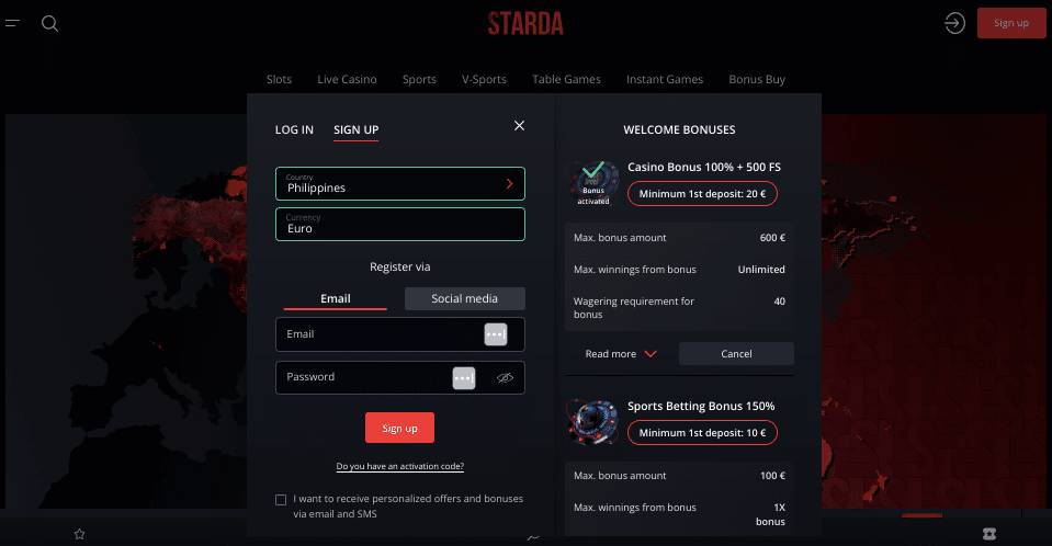 Bet login